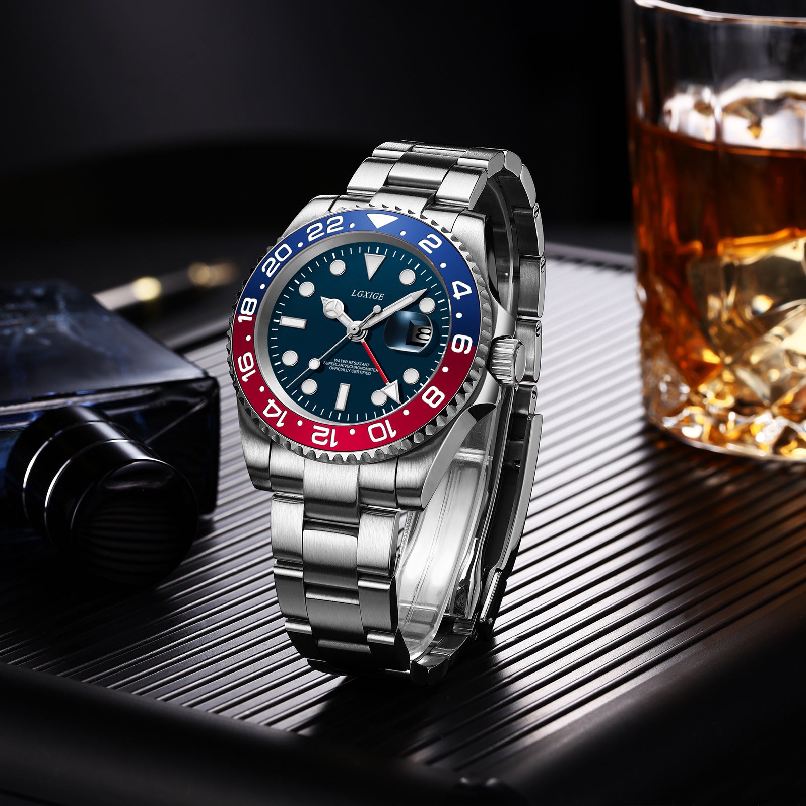 Luminous hour hand calendar waterproof mechanical watch