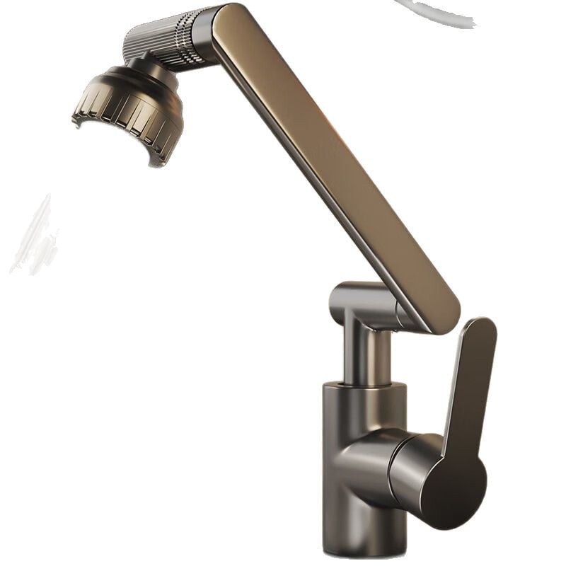 Hot and cold swivel faucet