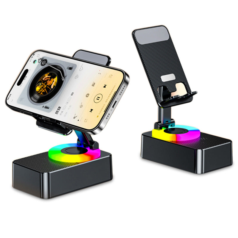 Bluetooth speaker phone holder is portable and foldable