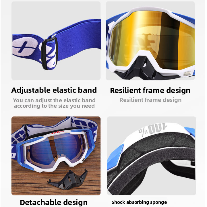 Motorcycle Goggles Windproof Riding Glasses for Outdoor Sports