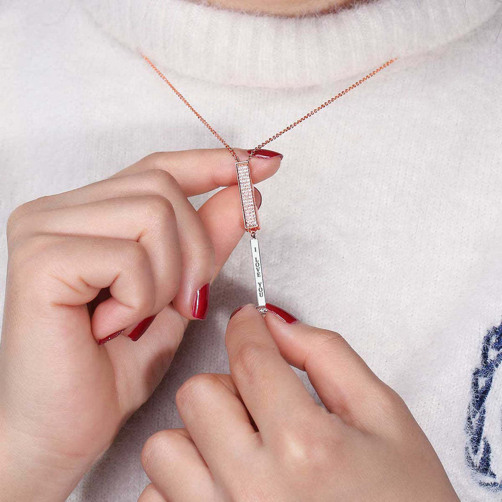 Copper-Plated Diamond Necklace