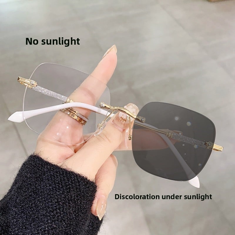 Photosensitive color-changing framed glasses