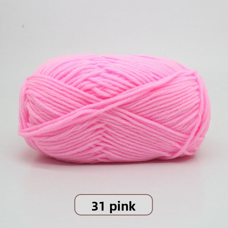 Five-Strand Milk Cotton Yarn for Knitting and DIY Crafts