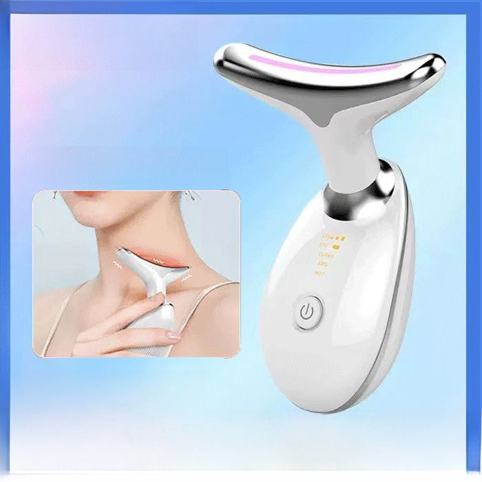 Handheld Neck Massager with Microcurrent and Color Light Therapy