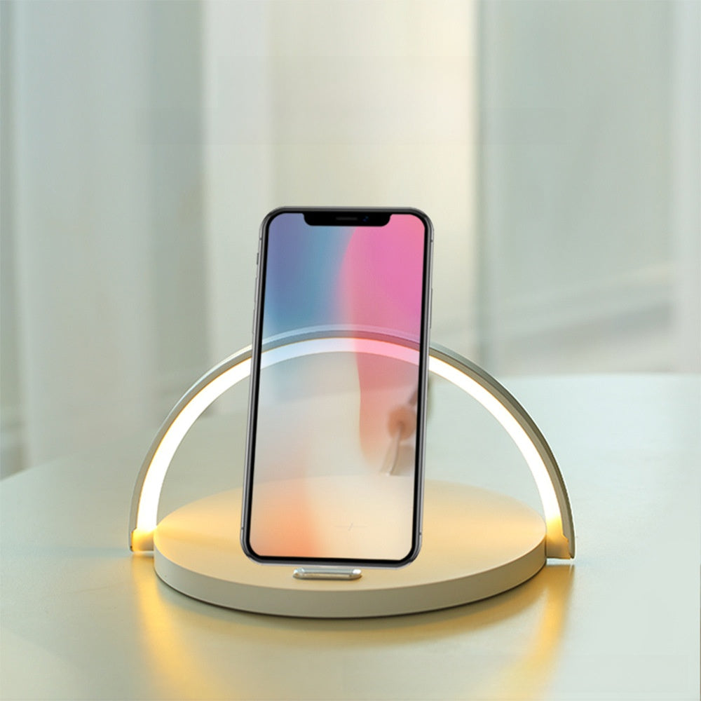LED Desk Lamp with Wireless Charger and Phone Holder