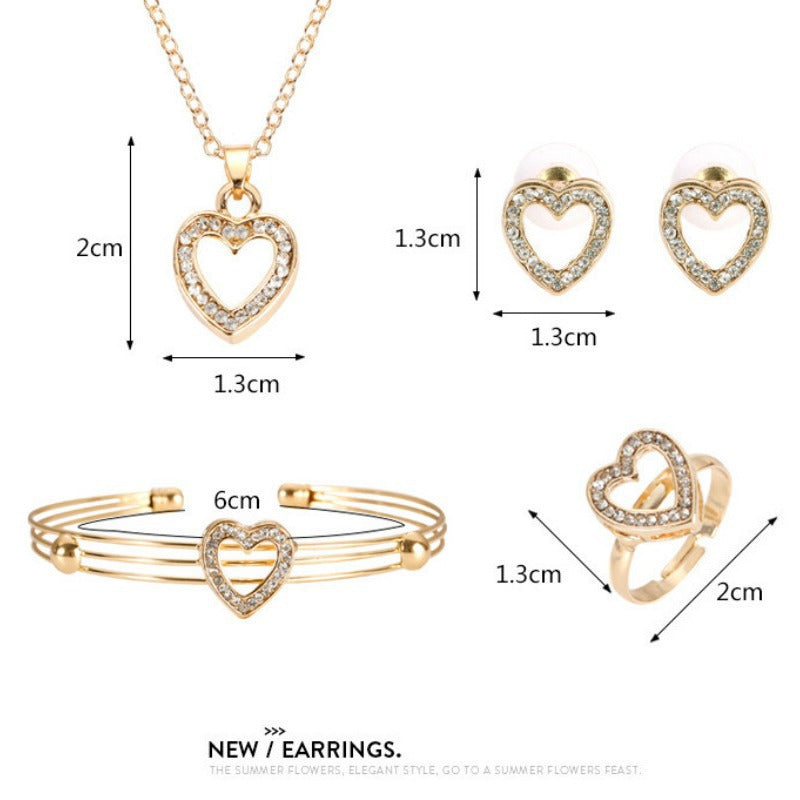 Love-themed jewelry set