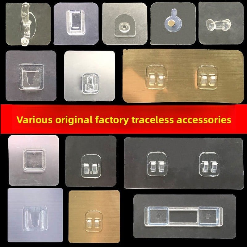 Transparent and traceless hook without punching holes