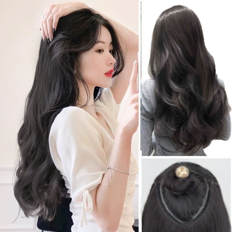 V-Shaped Fluffy Synthetic Hair Wig ? Straight/Curly (50cm/60cm)