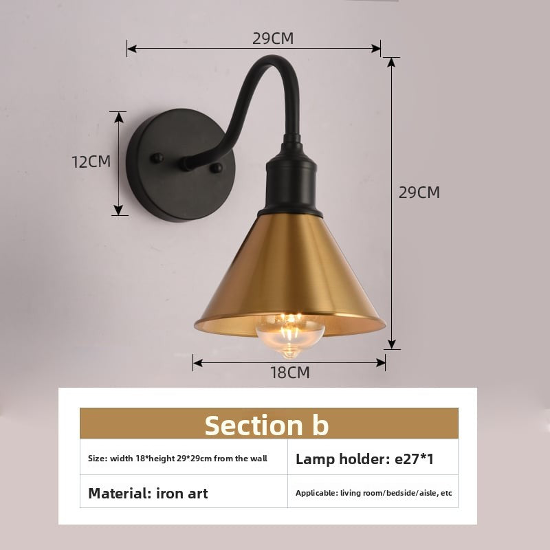 American style loft Industrial Wind bedside wall lamp Villa courtyard outdoor wall lamp restaurant bar decorative lighting fixtures