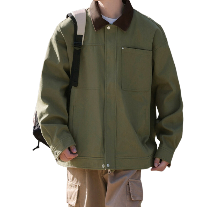 Loose and versatile button-down jacket