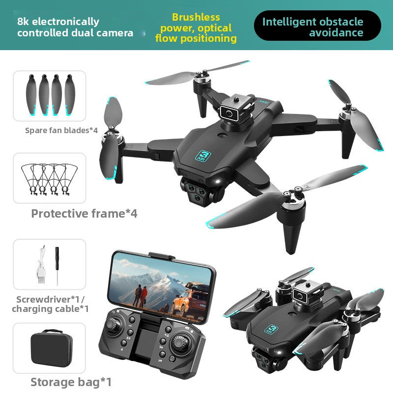 Brushless Motor RC Drone with 8K Dual Camera and Obstacle Avoidance