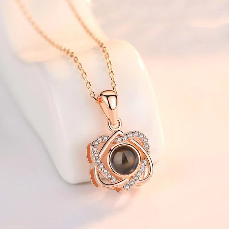 Heart Shape Love Projection Necklace