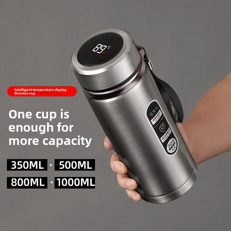 Car-mounted stainless steel insulated cup with large capacity