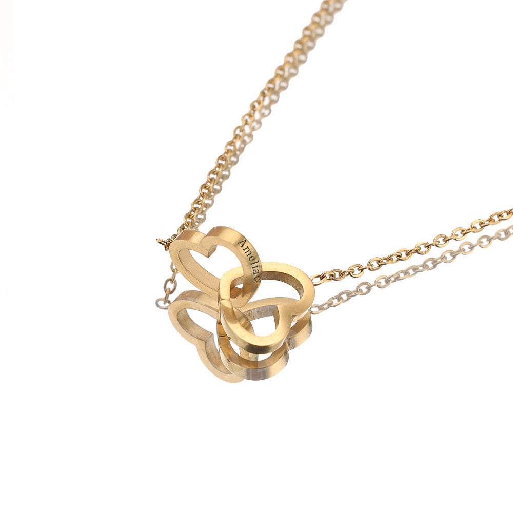 A heart-engraved necklace