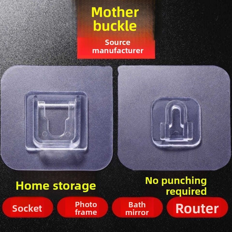 Transparent and traceless hook without punching holes
