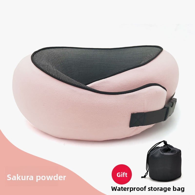 A U-shaped neck guard pillow that can be stored