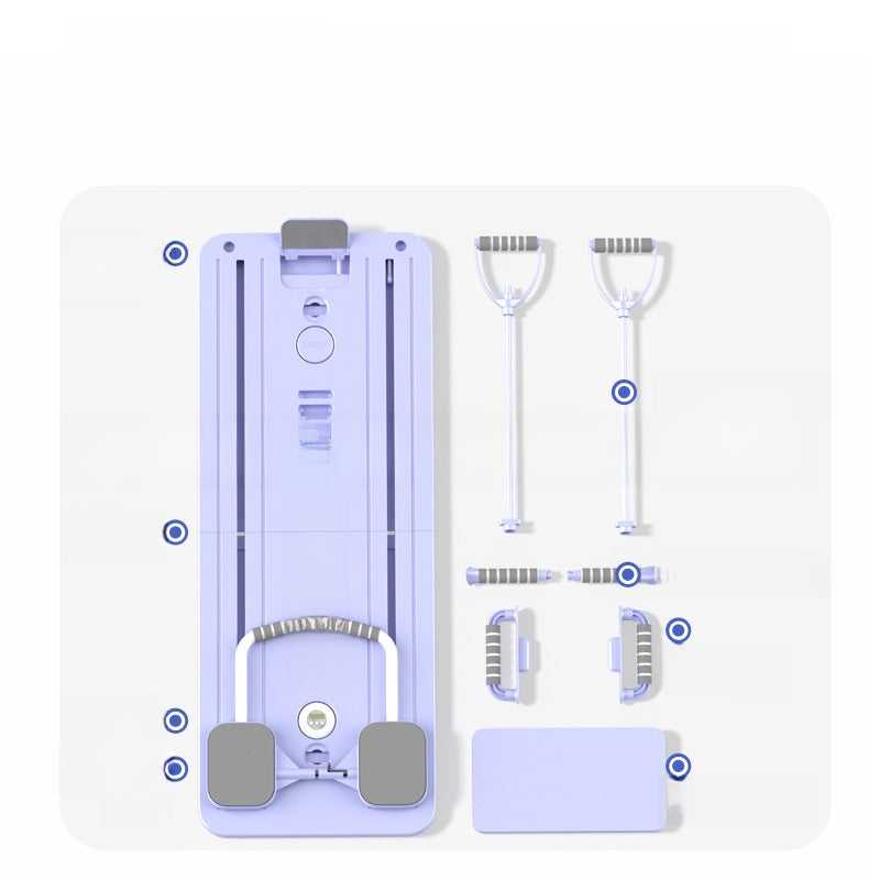 Multi-functional pole-mounted Pilates mat