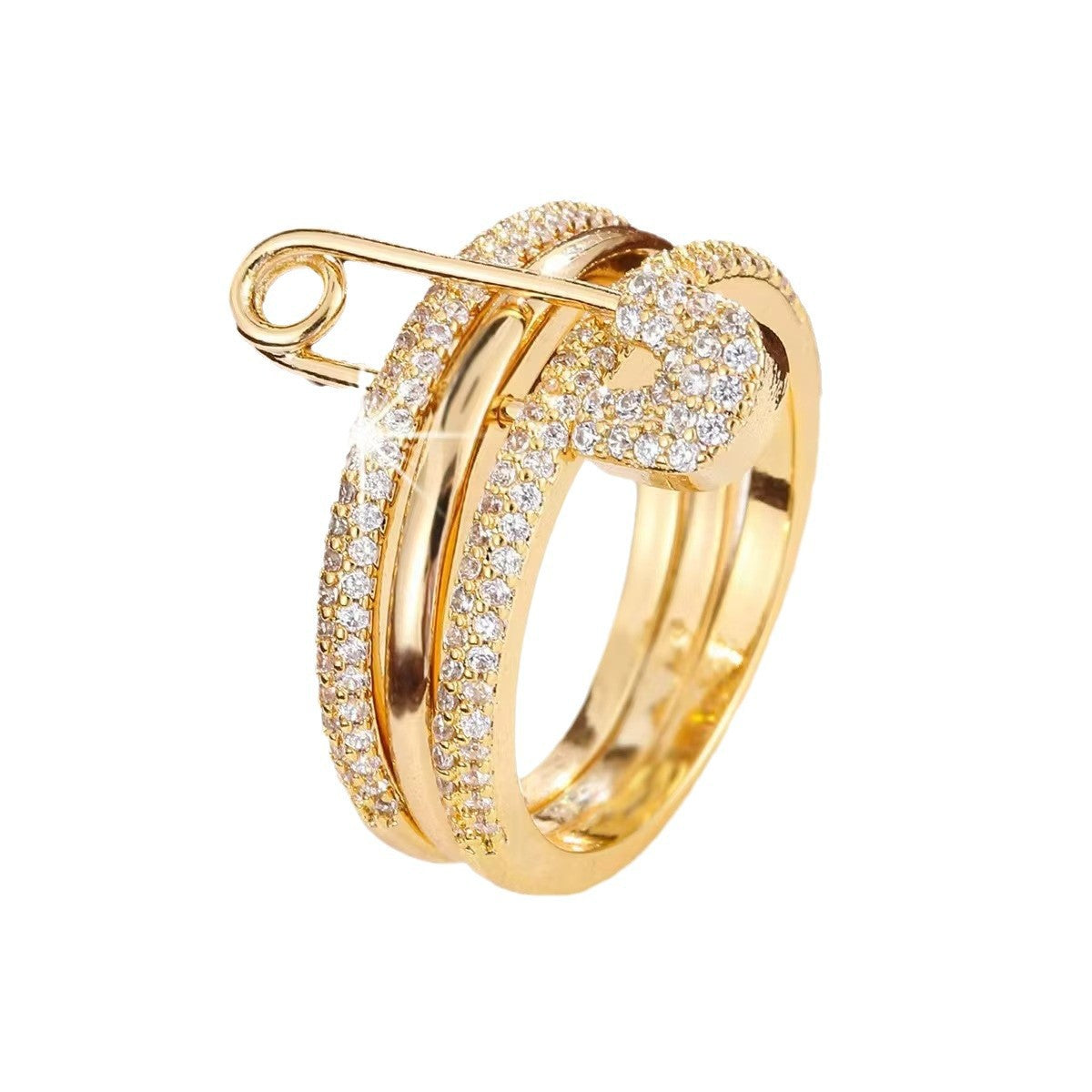 Luxury-simplified three-color ring with detachable design