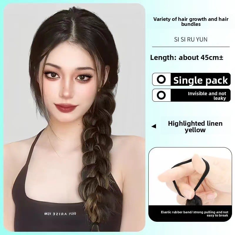 Colorful Hand-Woven Synthetic Hair Ponytail Bundles for Volume & Styling