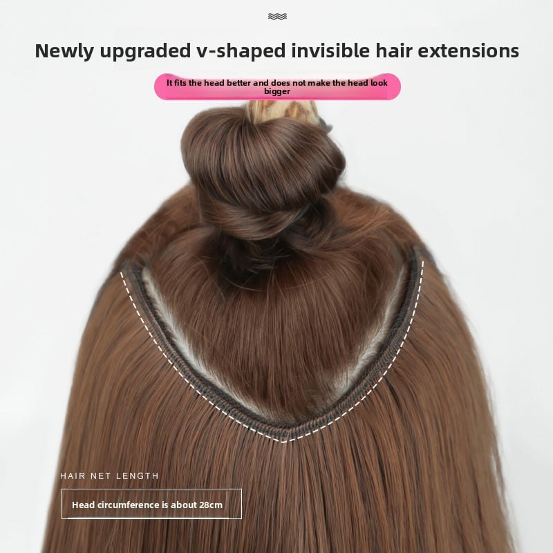 V-Shaped Fluffy Synthetic Hair Wig ? Straight/Curly (50cm/60cm)