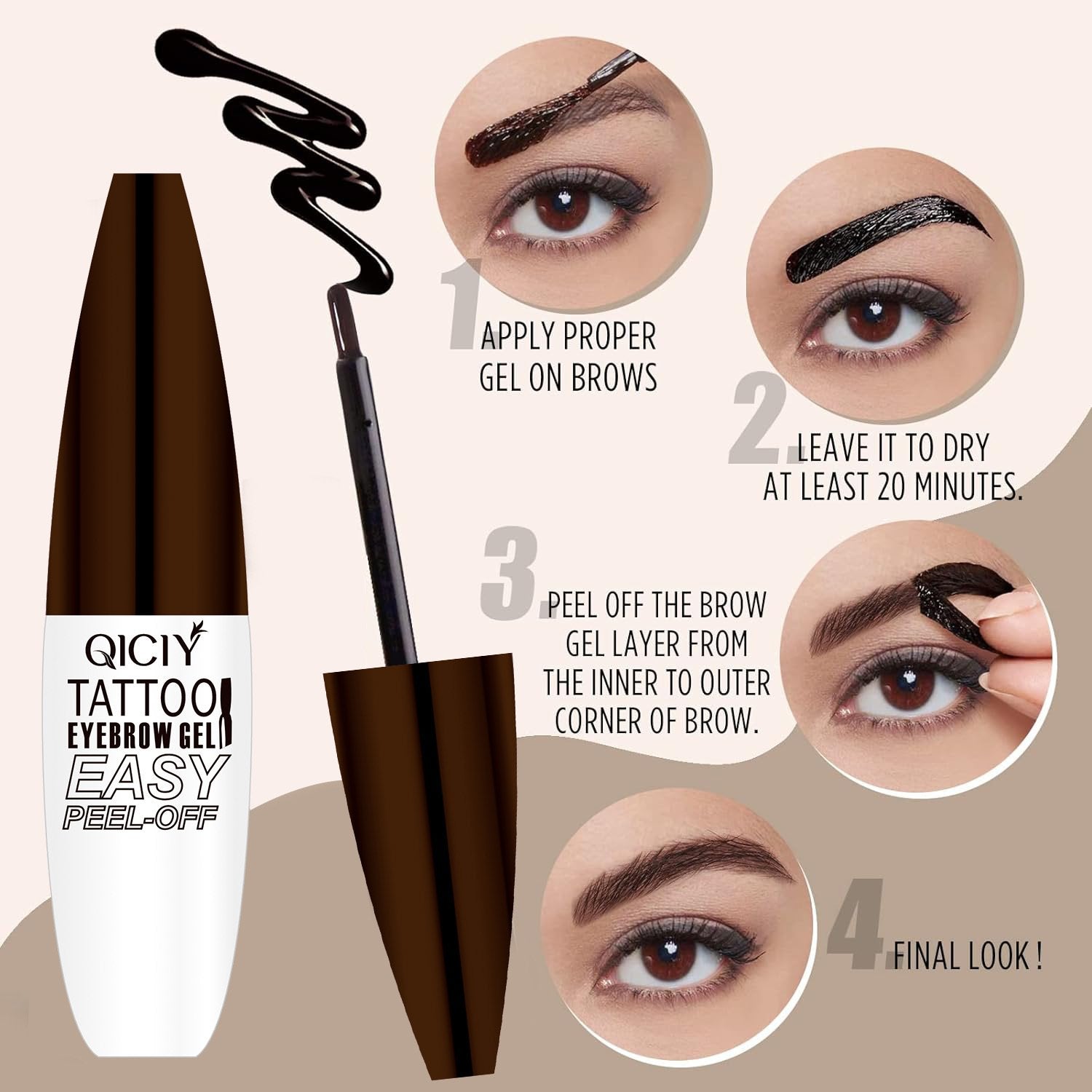 QICIY Peel-off Eyebrow Cream,