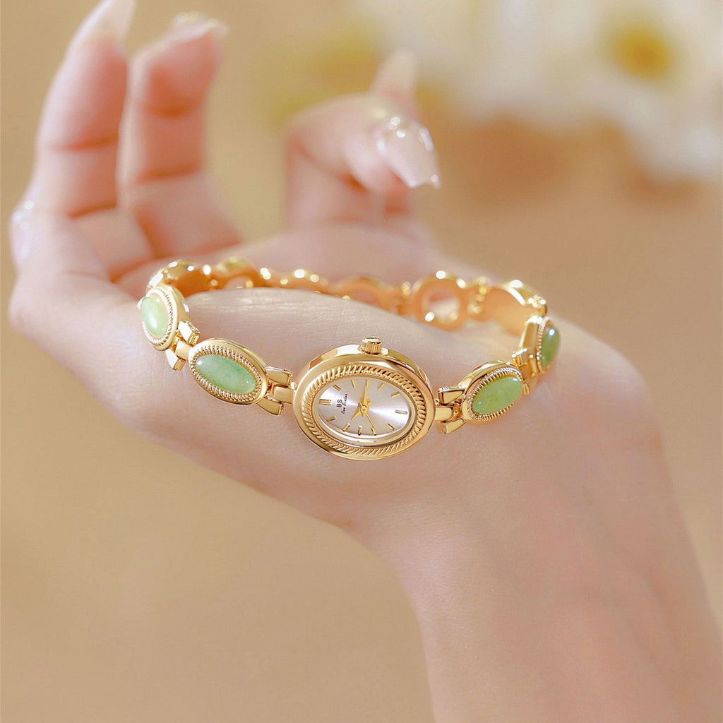BS Natural Dongling stone and Hetian Jade high-end chain watch