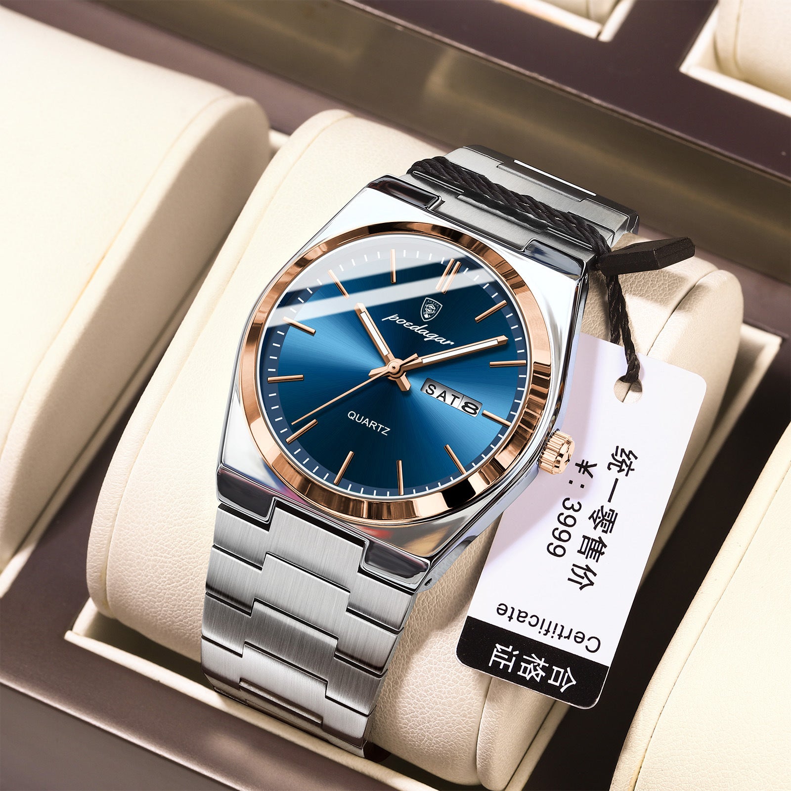 Ultra-Thin Men's Waterproof Luminous Quartz Watch