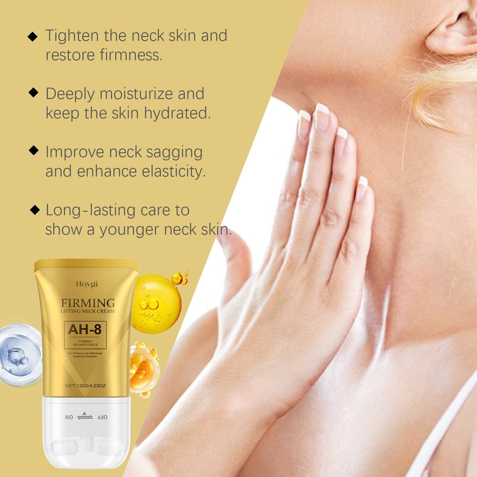 Firming, moisturizing and easily absorbed neck roller cream
