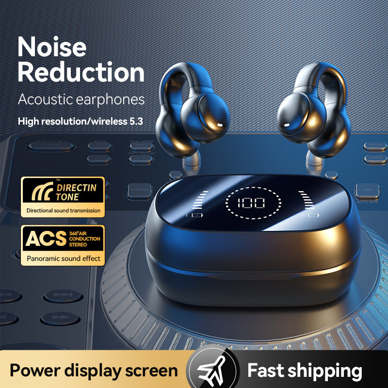 Ear clip type bone conduction Bluetooth headphones