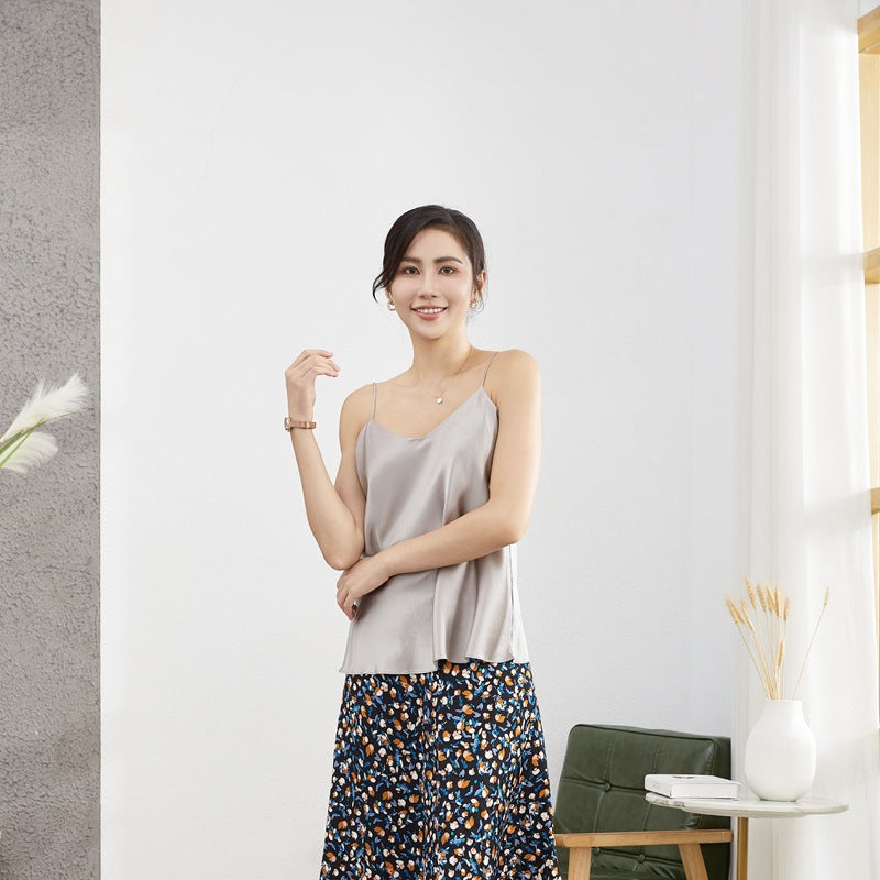 Double-layer silk camisole