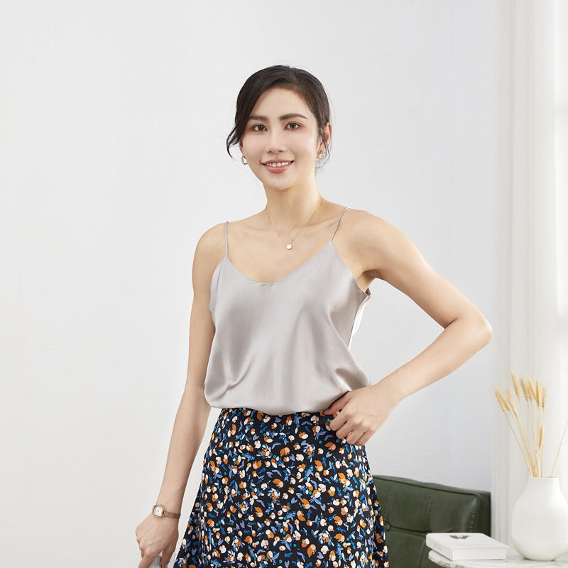 Double-layer silk camisole