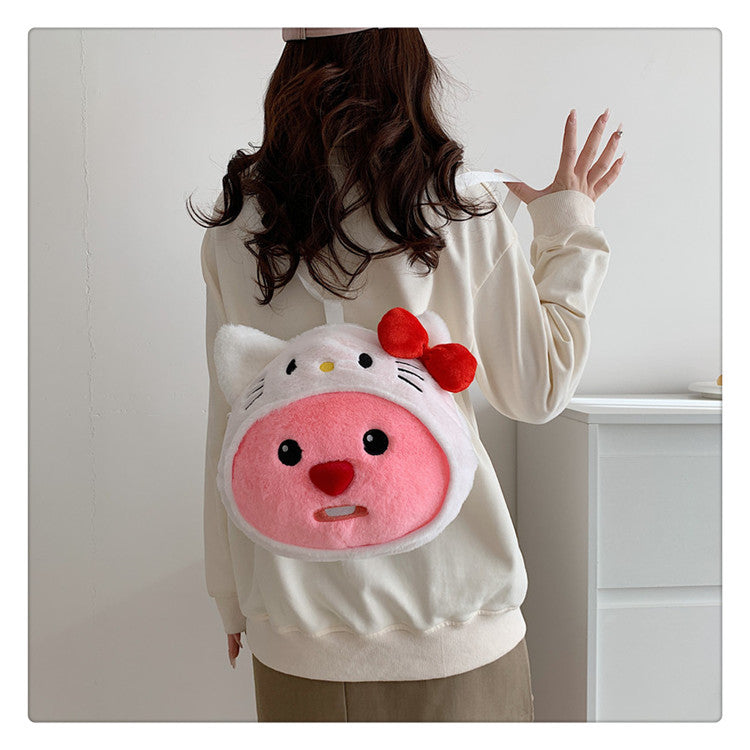 Cartoon Cute Bag Girl Plush Handheld Shoulder Bag