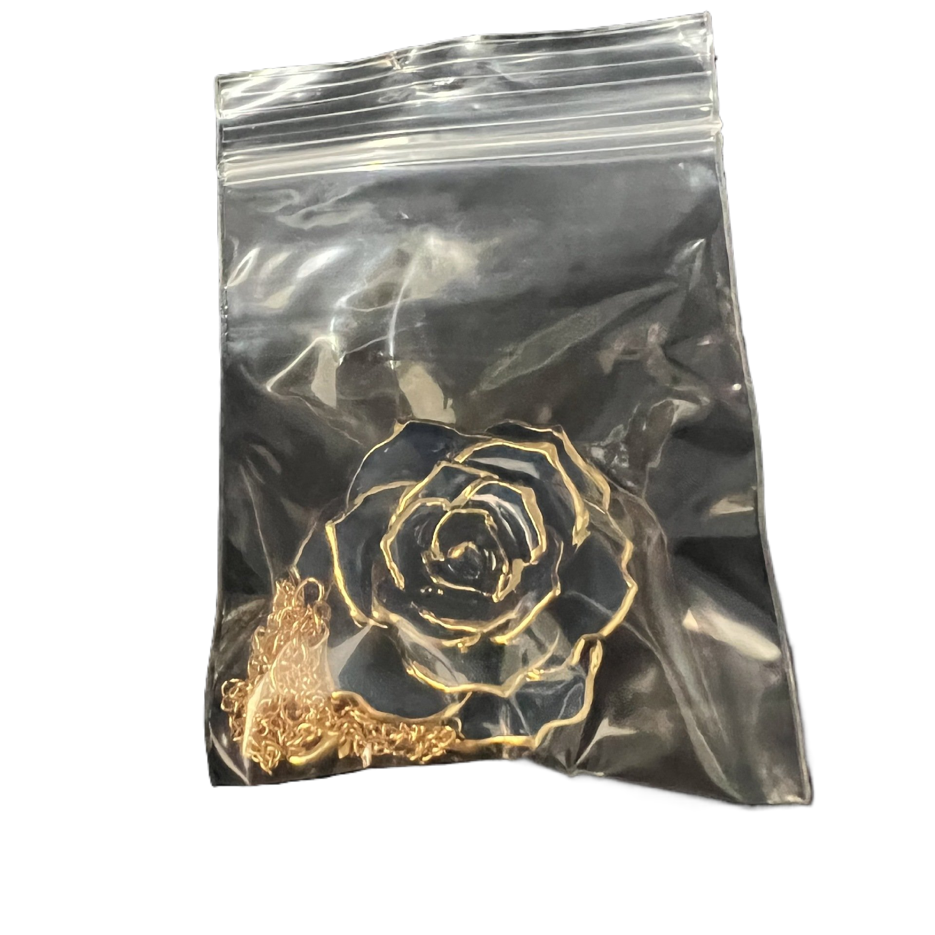 Gilded flower necklace handicraft