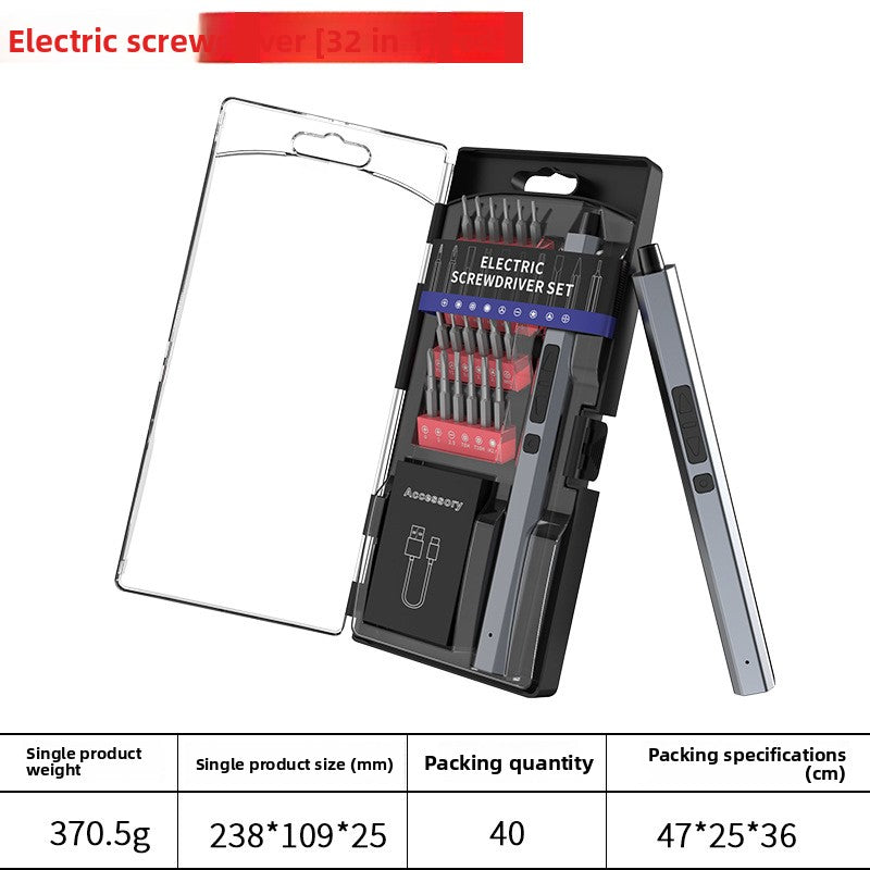 62-in-1 Precision Electric Screwdriver Set with Adjustable Torque and LED Light