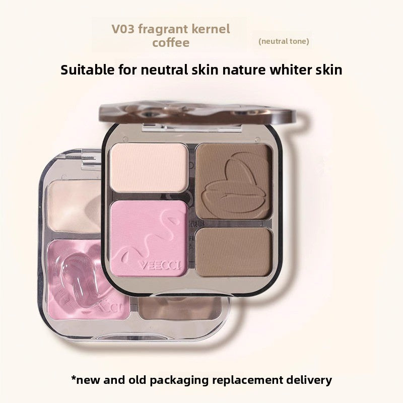 Four-color high-gloss contouring integrated comprehensive panel