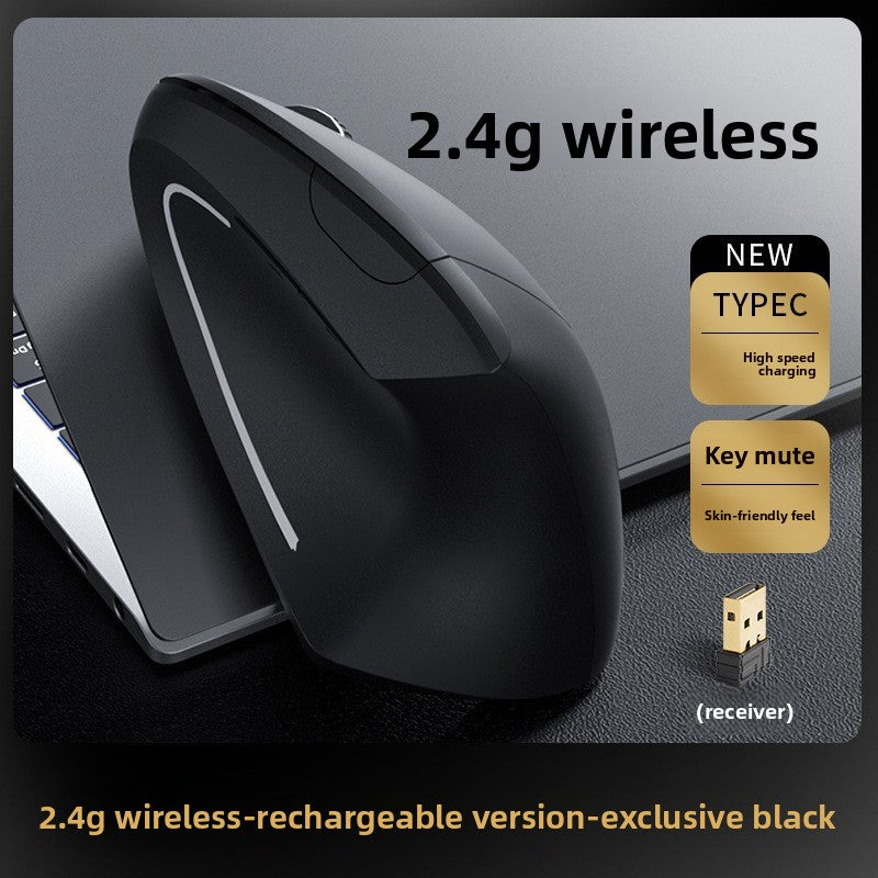 Ergonomic Silent Wireless Bluetooth Mouse with Luminous Feature