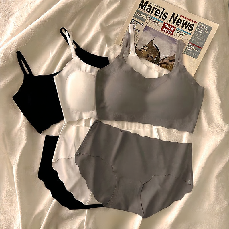 Seamless ice silk lingerie for teenage girls