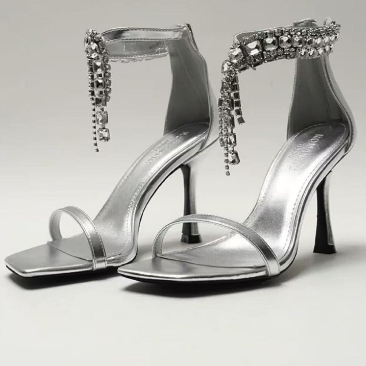 French Rhinestone High Heels