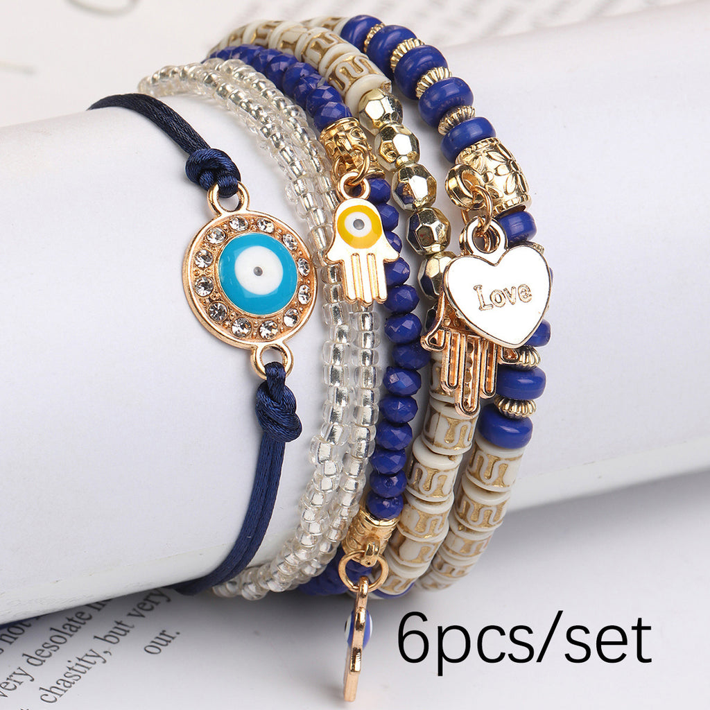 Adjustable woven rope bracelet