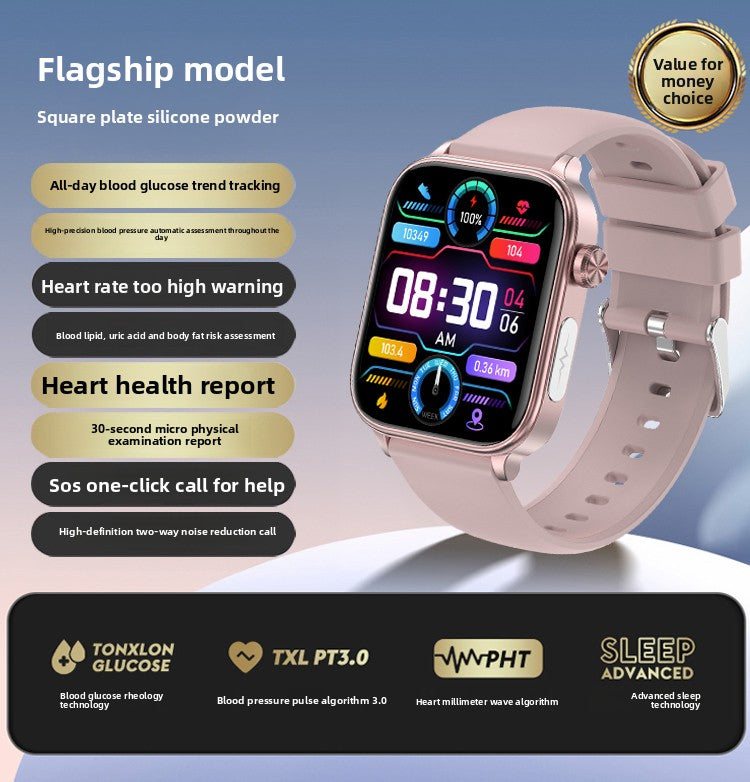 High-precision blood glucose watch for all-day health monitoring