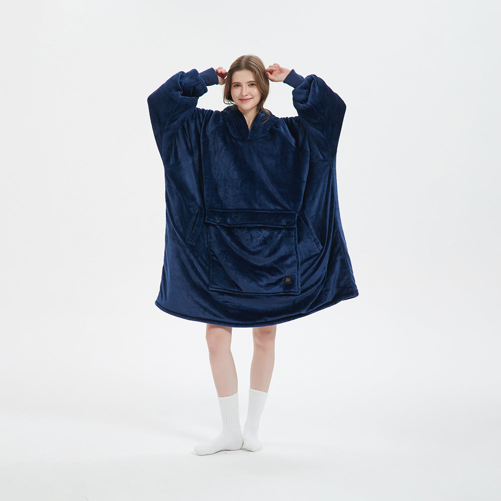 USB Heating Wearable Hooded Blanket
