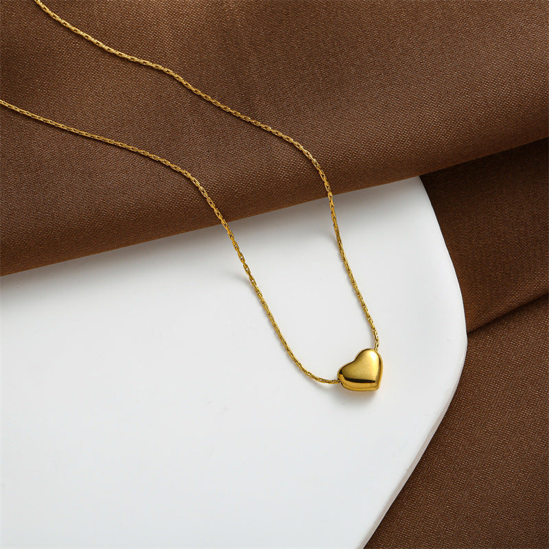 Love Heart Necklace with Heart-shaped Pendant for Women