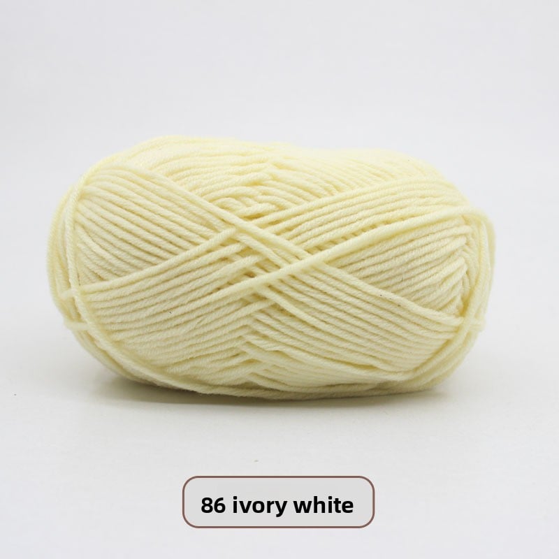 Five-Strand Milk Cotton Yarn for Knitting and DIY Crafts