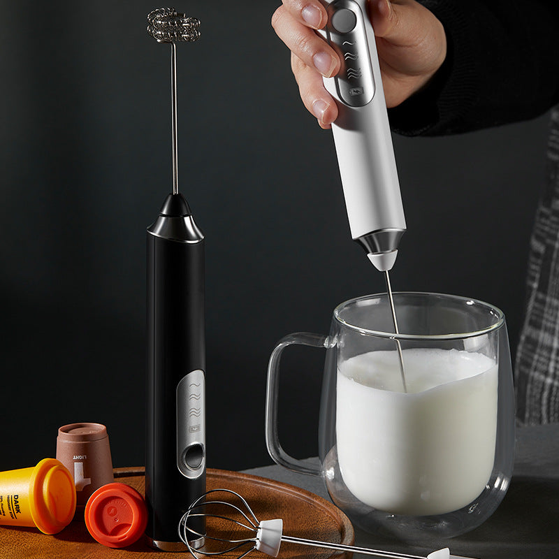 Coffee frother electric household rechargeable