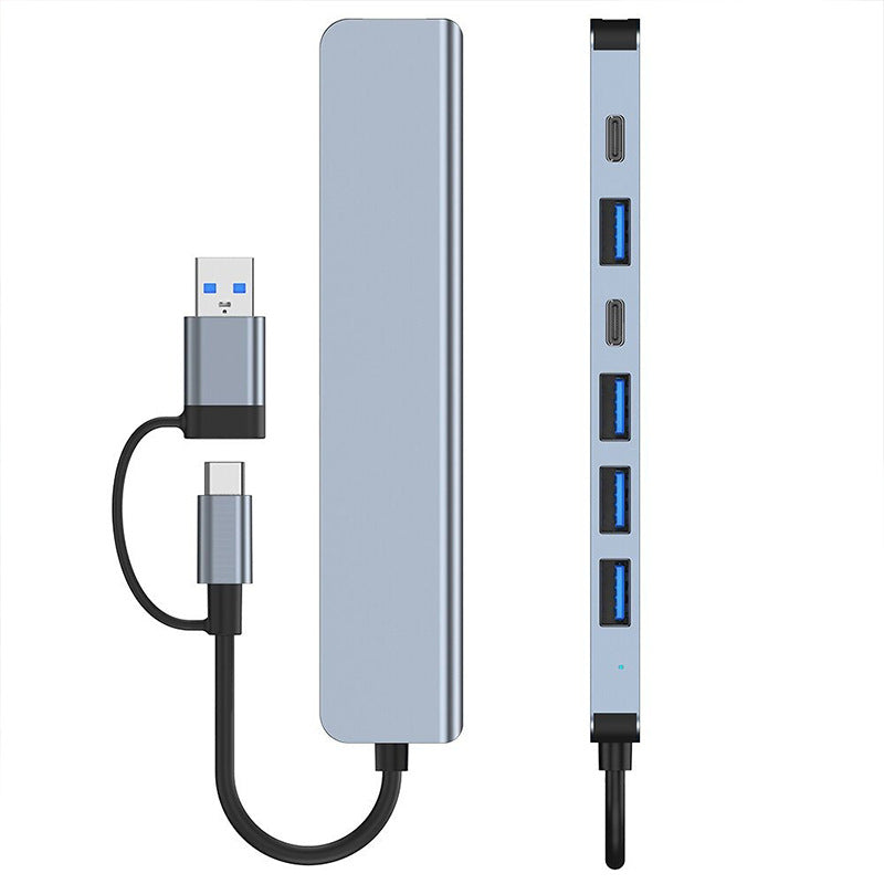 Dual-head USB Type-C Hub with 7-in-1 Ports
