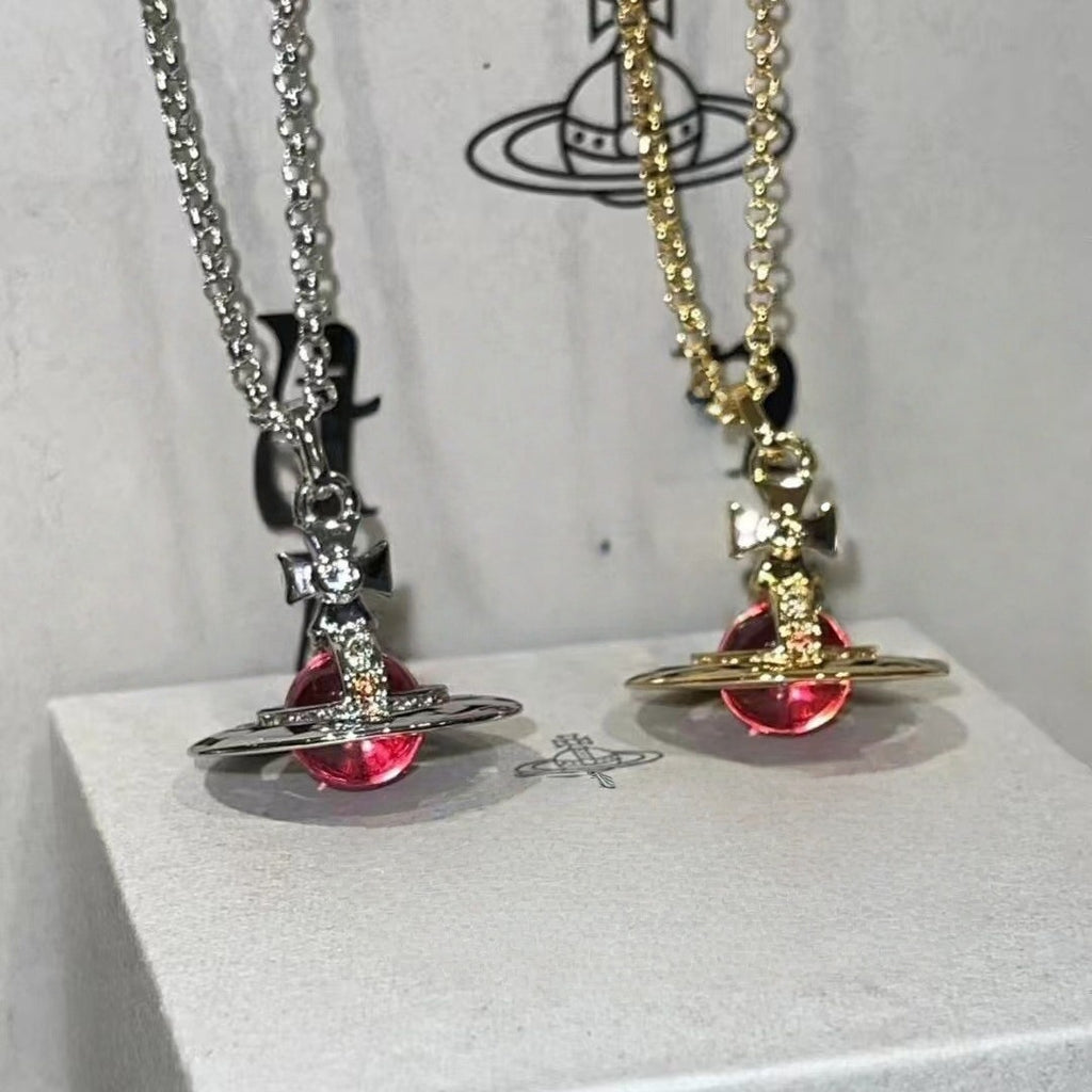 Fashion Saturn Pendant Necklace for Women