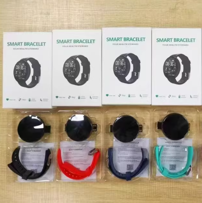 D18 Round Screen Smart Bracelet with Heart Rate Monitor