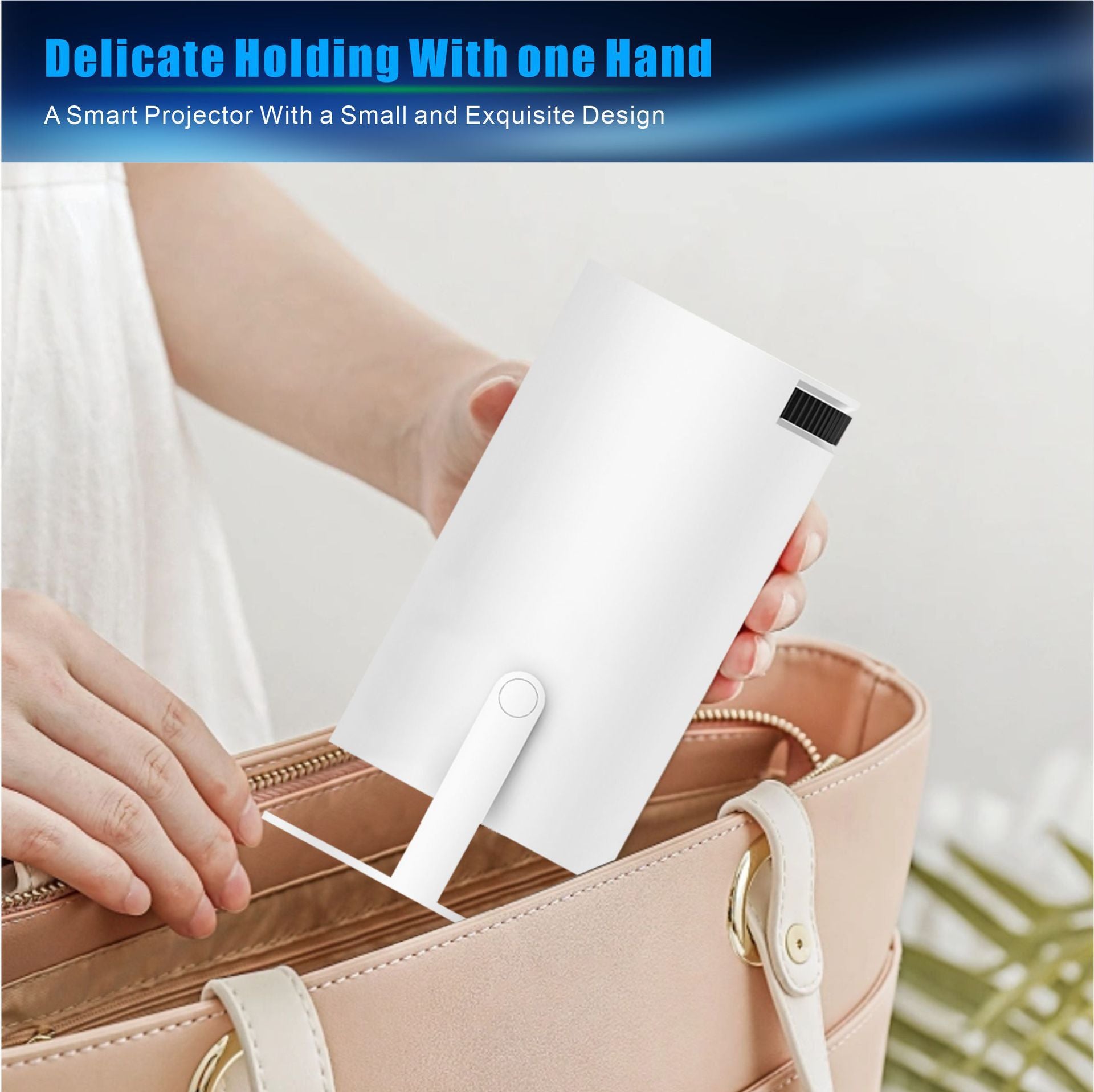 Wired dual-screen portable projector