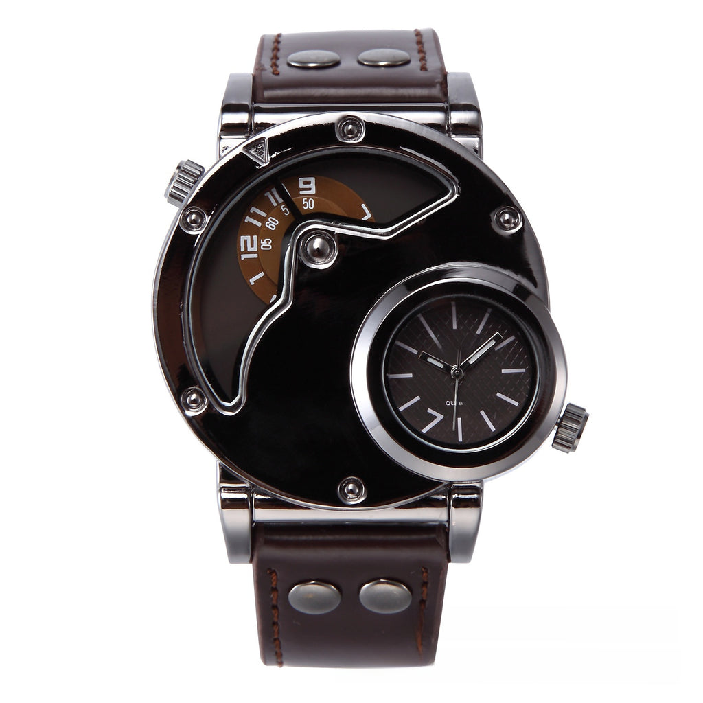 Fashion Men's Dual Time Zone Quartz Watch