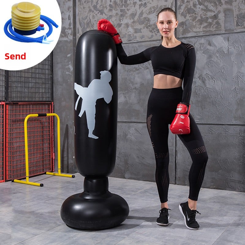 Inflatable fitness boxing column untoppleable figure